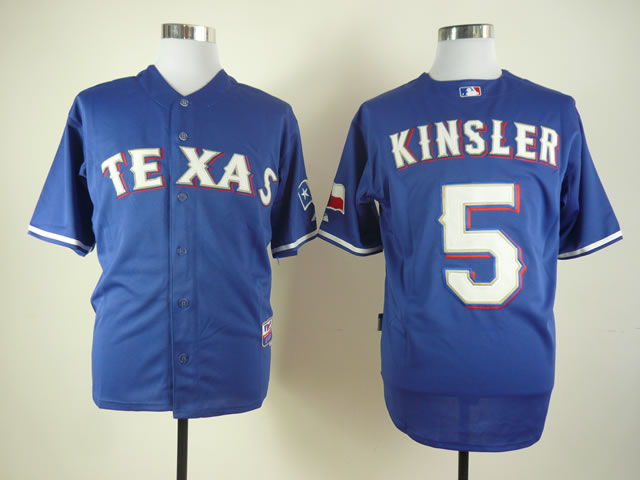 Men Texas Rangers #5 Kinsler Blue MLB Jerseys->texas rangers->MLB Jersey